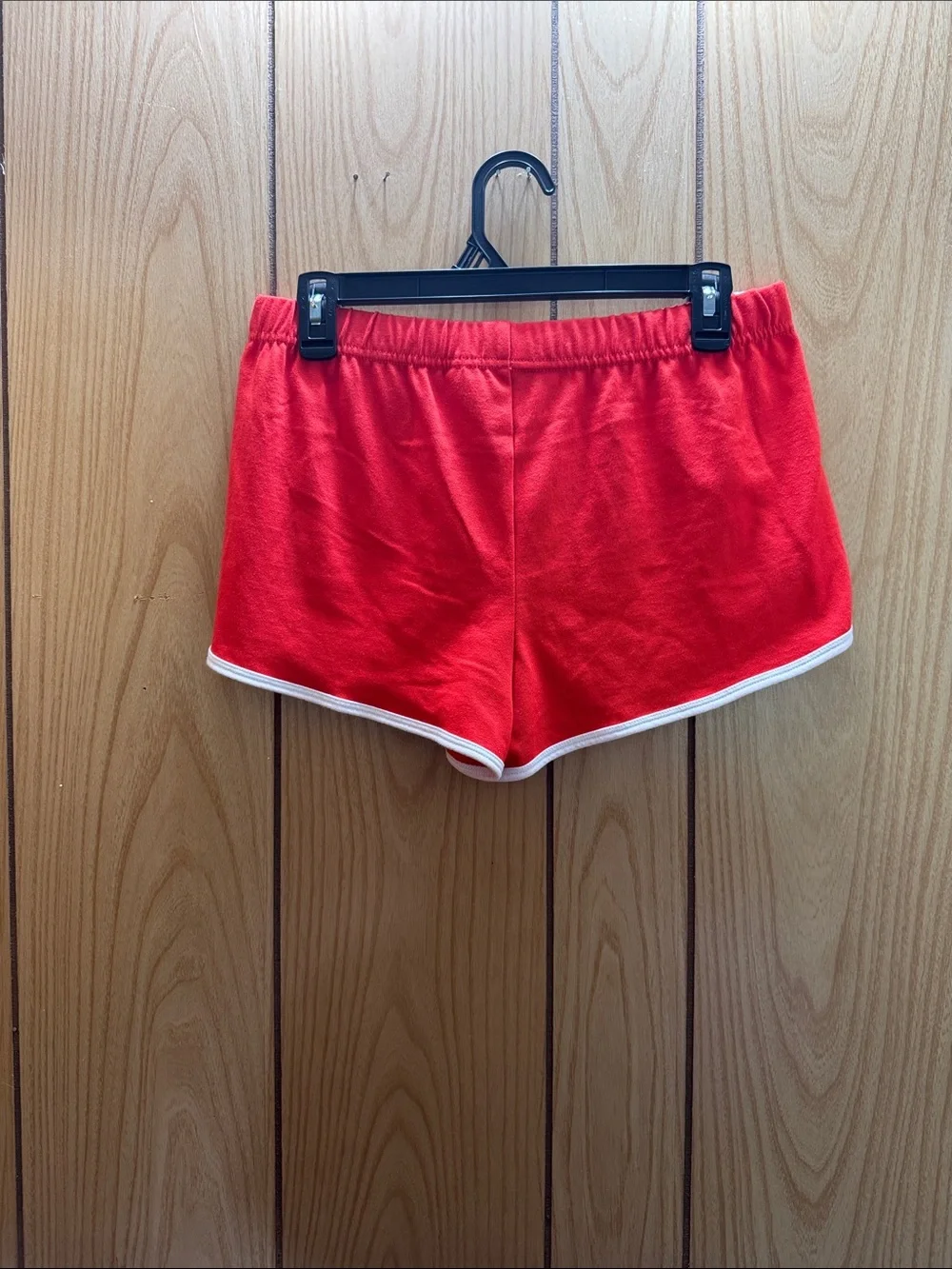 No Boundaries Red Athletic Shorts with White Piping - Picture 3 of 4